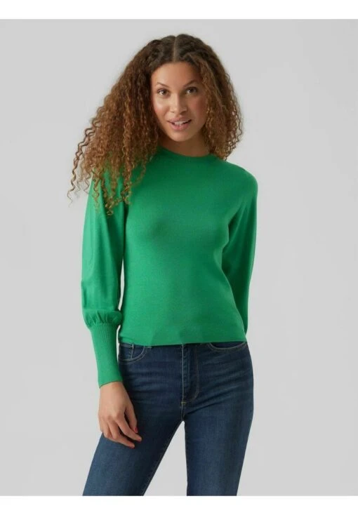 Vero Moda VMHOLLYKARISPUFF O NECK - Strickpullover - Bright Green -Fashion Verkauf 9aab7f45f3974dcd8fe6db35d57c64f9